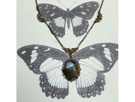 Collier "La Lady et le papillon"